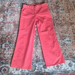 J CREW FAVORITE FIT TROUSERS 8 Salmon/Pink